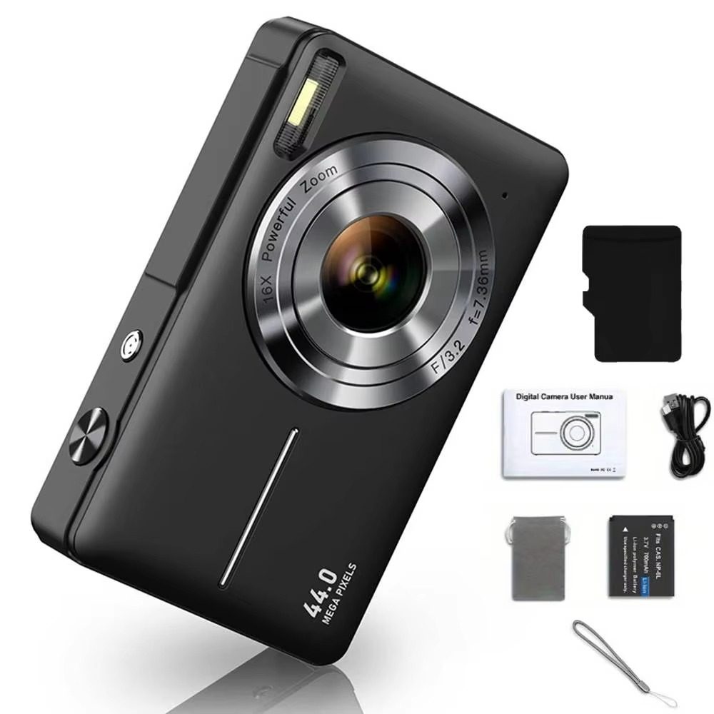 44MP Kids Digital Camera with 1080P HD Video and 16X Zoom