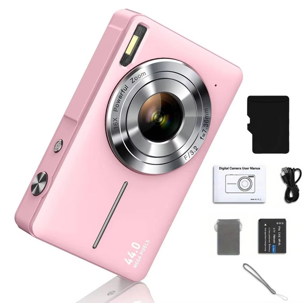 44MP Kids Digital Camera with 1080P HD Video and 16X Zoom