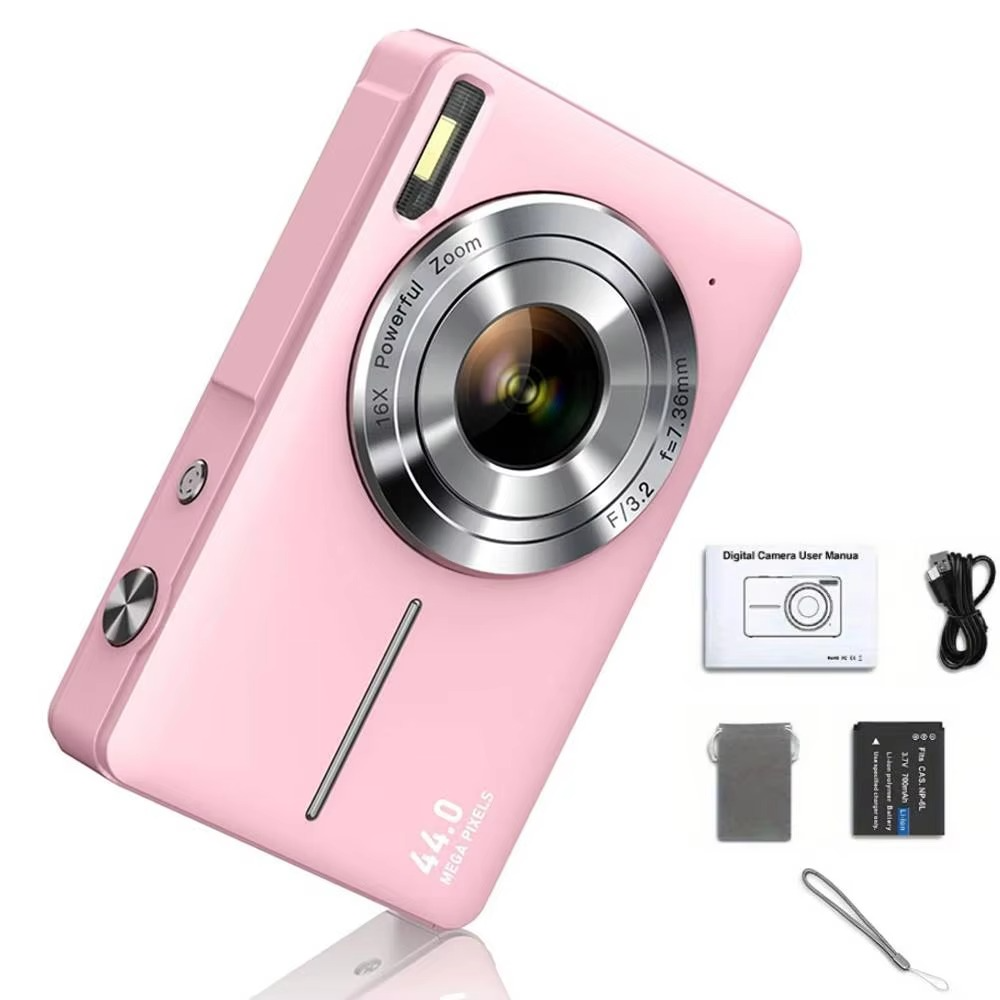44MP Kids Digital Camera with 1080P HD Video and 16X Zoom