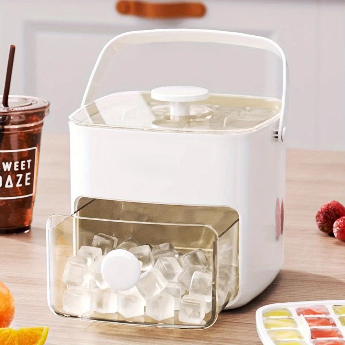 48 Grid Ice Cube Tray with Storage Bin