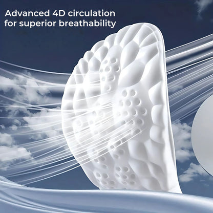 4D Orthopedic Insoles with Shock Absorption and Arch Support