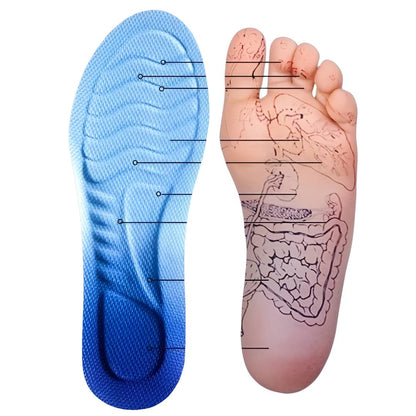 4D Orthopedic Insoles with Shock Absorption and Arch Support