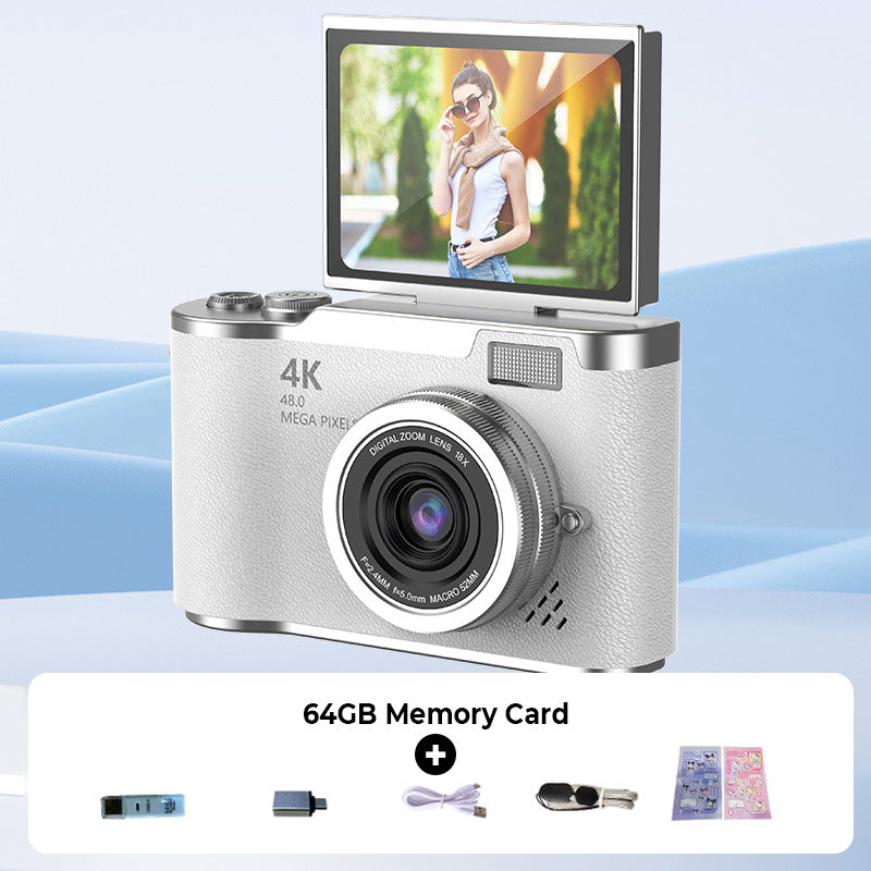 4K HD Flip Screen Digital Camera Compact Vlogging Camera
