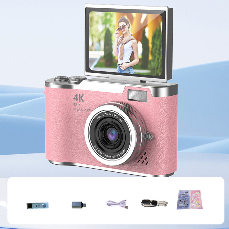 4K HD Flip Screen Digital Camera Compact Vlogging Camera