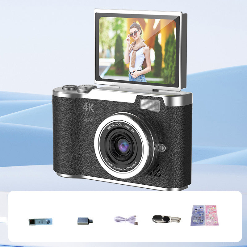 4K HD Flip Screen Digital Camera Compact Vlogging Camera
