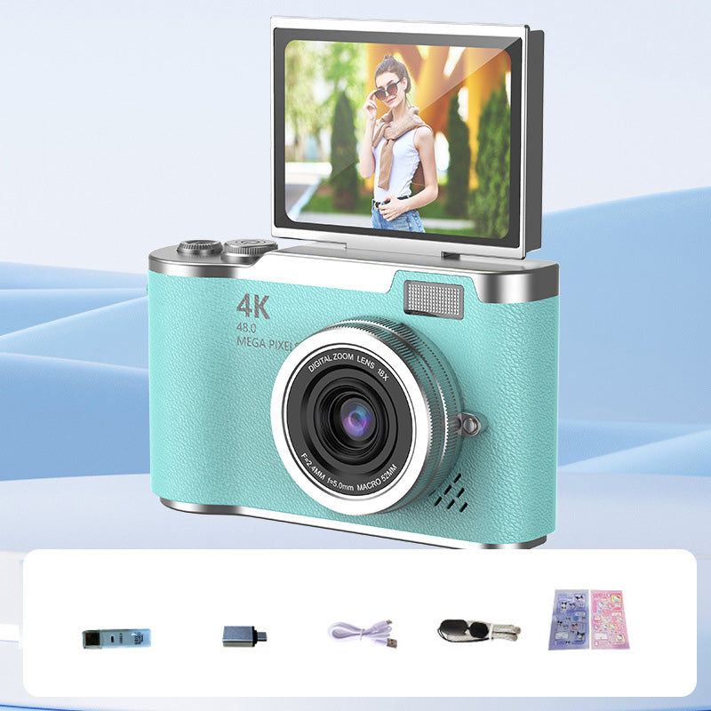 4K HD Flip Screen Digital Camera Compact Vlogging Camera