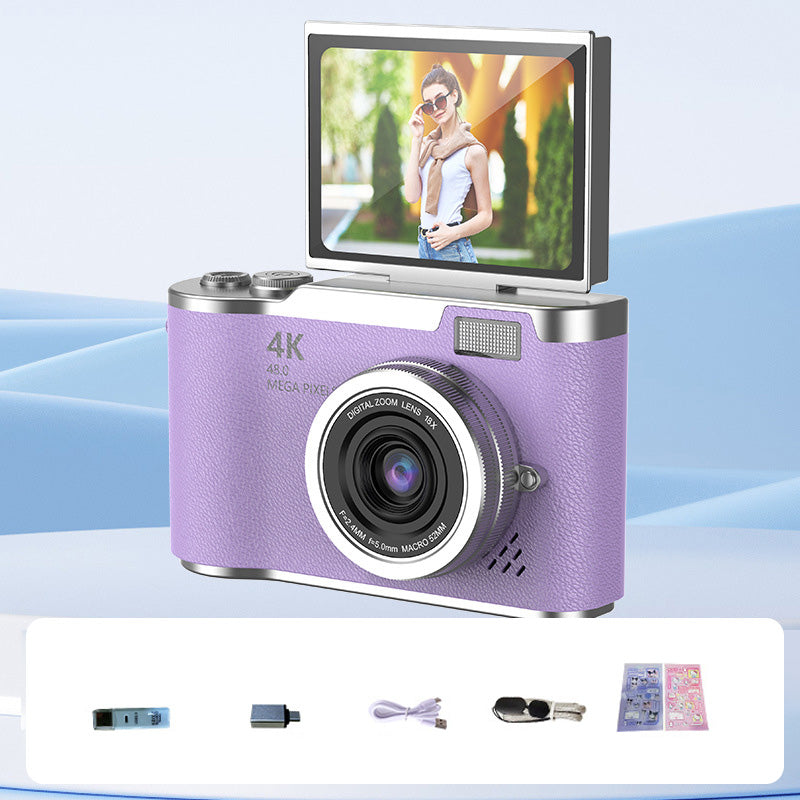 4K HD Flip Screen Digital Camera Compact Vlogging Camera