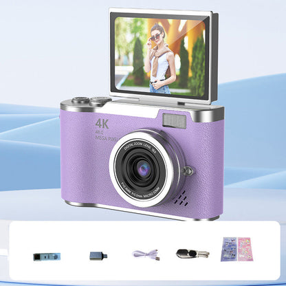 4K HD Flip Screen Digital Camera Compact Vlogging Camera