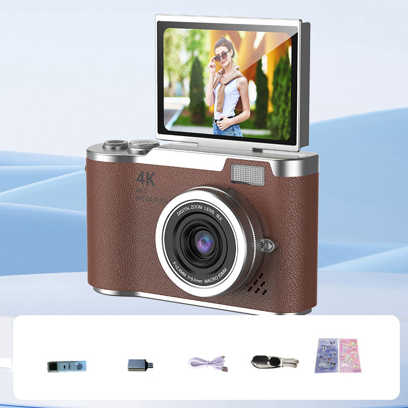 4K HD Flip Screen Digital Camera Compact Vlogging Camera