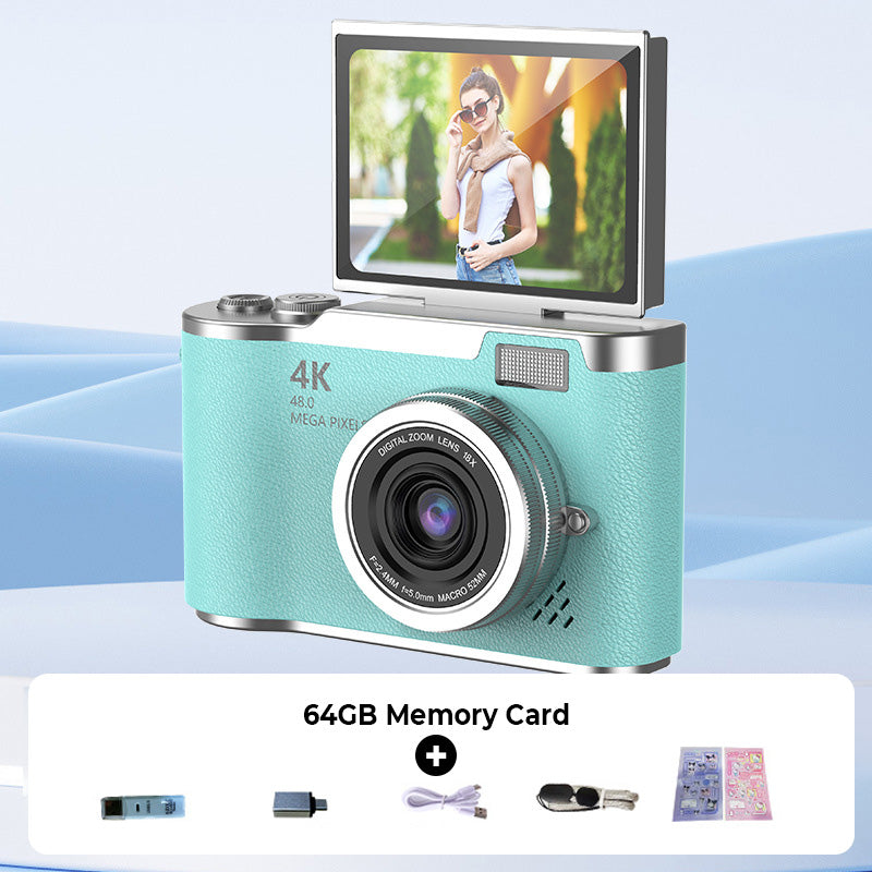 4K HD Flip Screen Digital Camera Compact Vlogging Camera