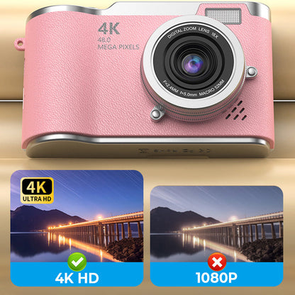 4K HD Flip Screen Digital Camera Compact Vlogging Camera