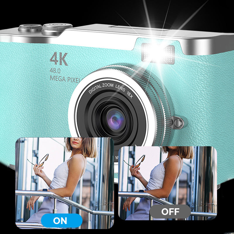 4K HD Flip Screen Digital Camera Compact Vlogging Camera