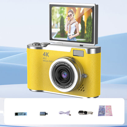 4K HD Flip Screen Digital Camera Compact Vlogging Camera