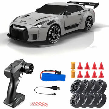 4WD Drift RC Car with LED Lights and Racing Tires