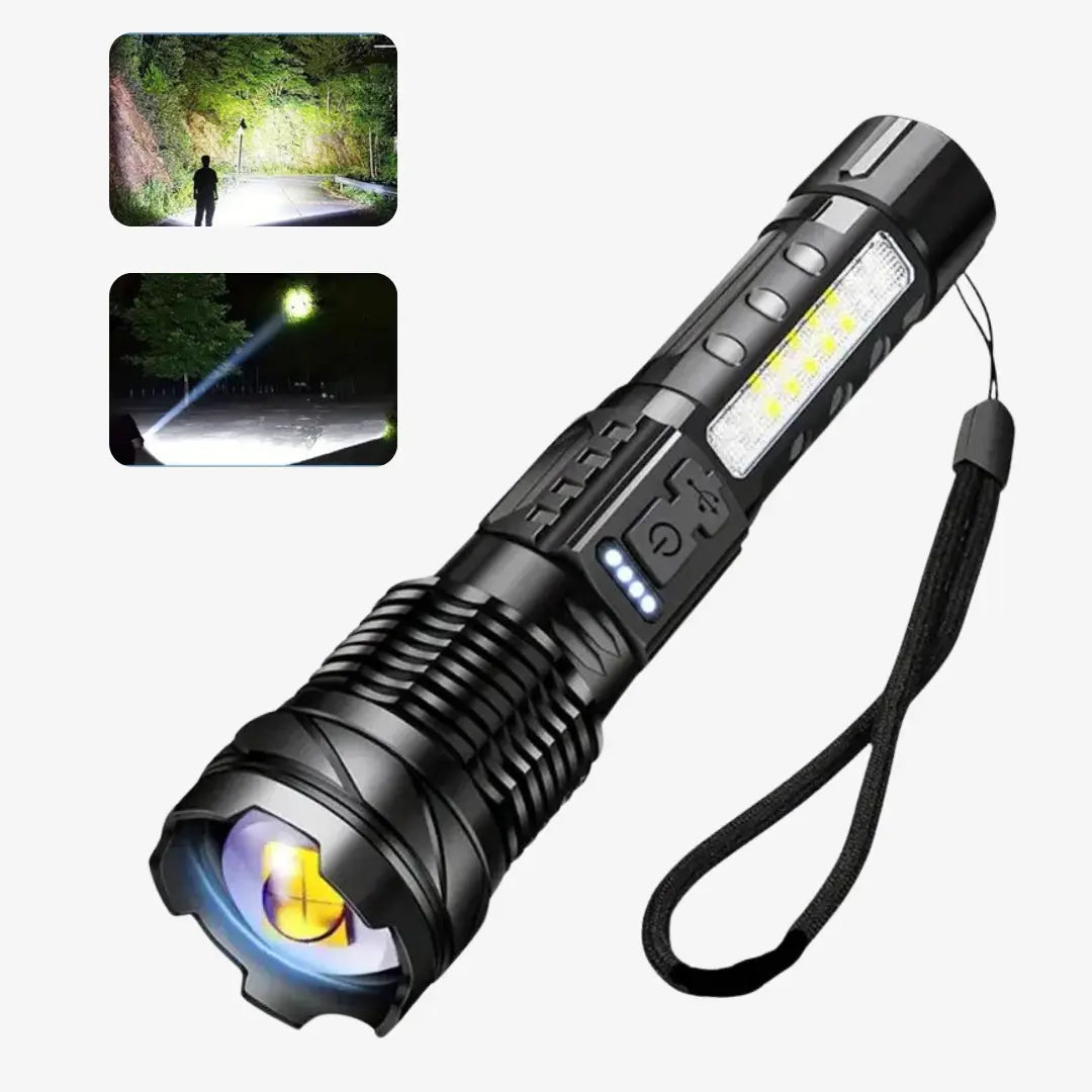 5000 Lumen Rechargeable LED Flashlight with 7 Light Modes