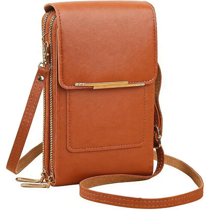 RFID Blocking Crossbody Phone Wallet Waterproof Touchscreen Phone Purse Multi Pocket Travel Bag