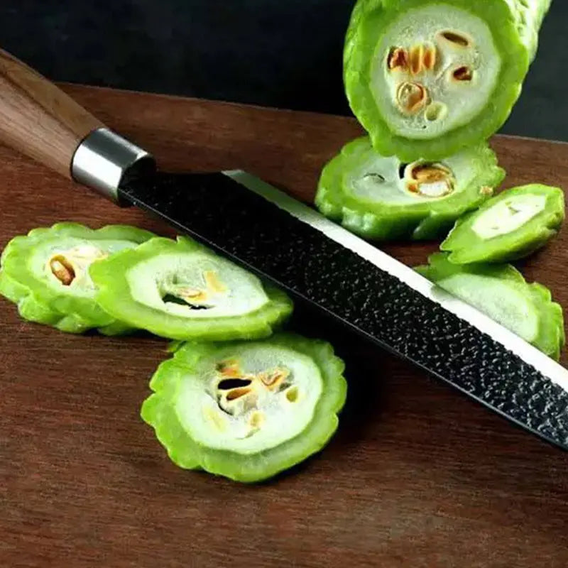 6-Pieces Stainless Steel Kitchen Knife Set with Wooden Handles