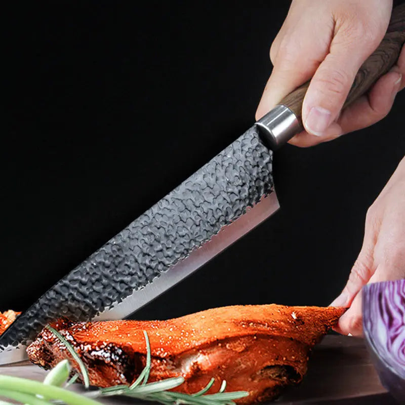 6-Pieces Stainless Steel Kitchen Knife Set with Wooden Handles
