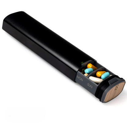 7 Day Pill Organizer with Snap Closure and Moisture Resistant Design