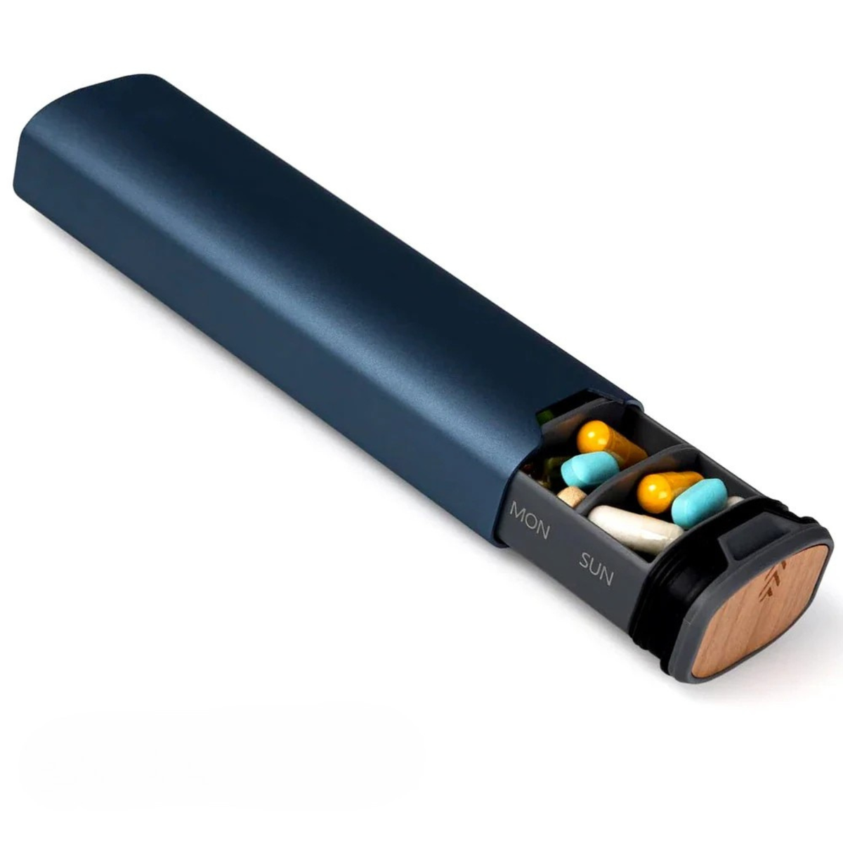 7 Day Pill Organizer with Snap Closure and Moisture Resistant Design