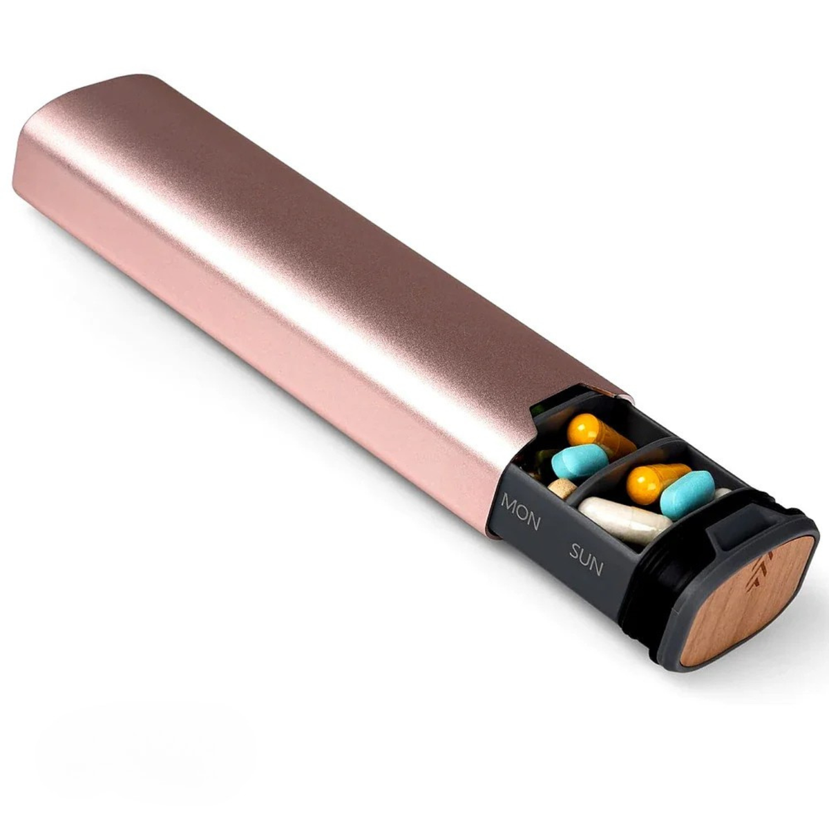 7 Day Pill Organizer with Snap Closure and Moisture Resistant Design