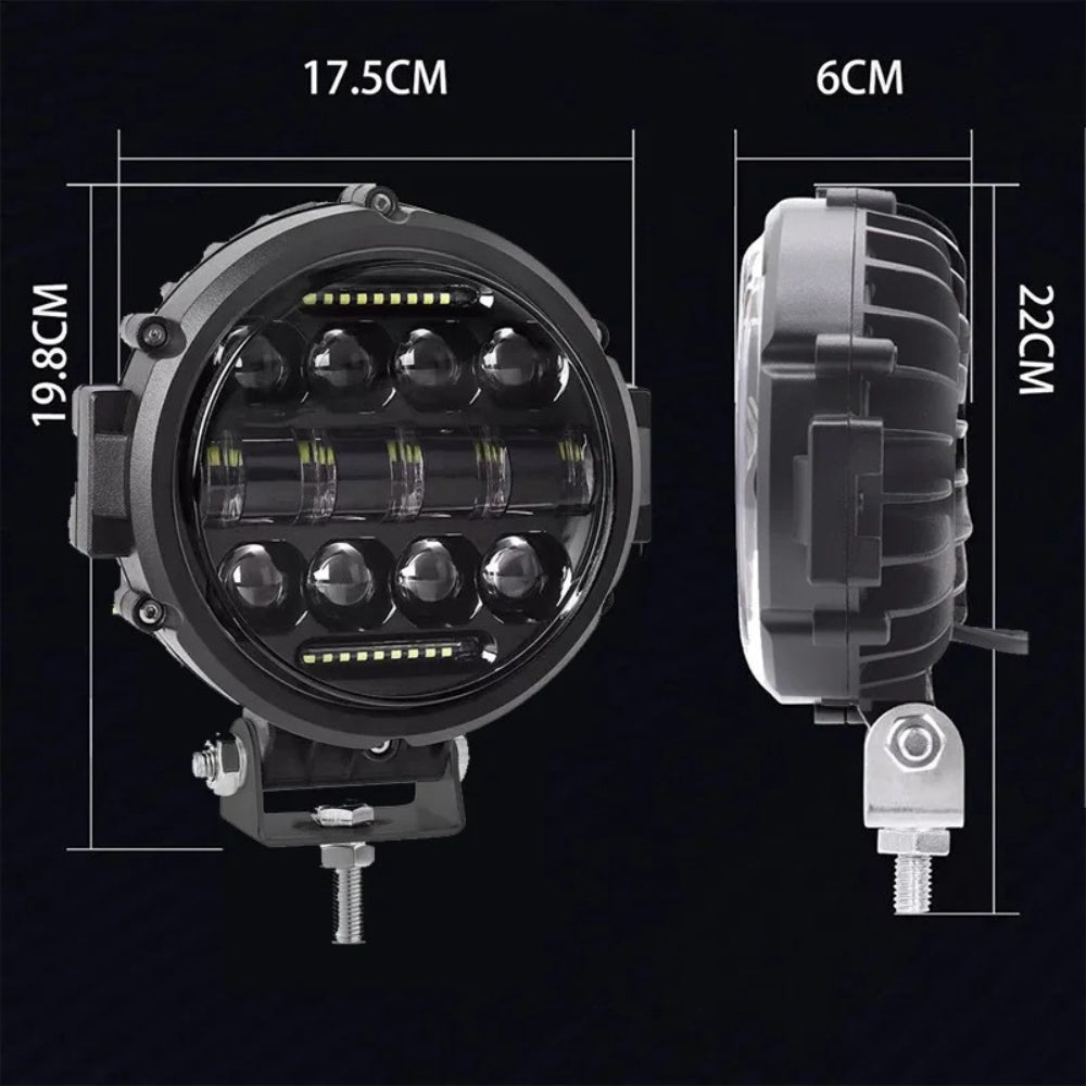 7 Inch LED Driving Light for Off Road Vehicles and Utility Use