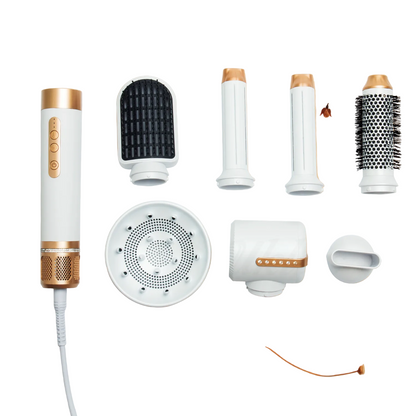 7 in 1 Air Styling Tool with Curling Straightening and Drying Attachments