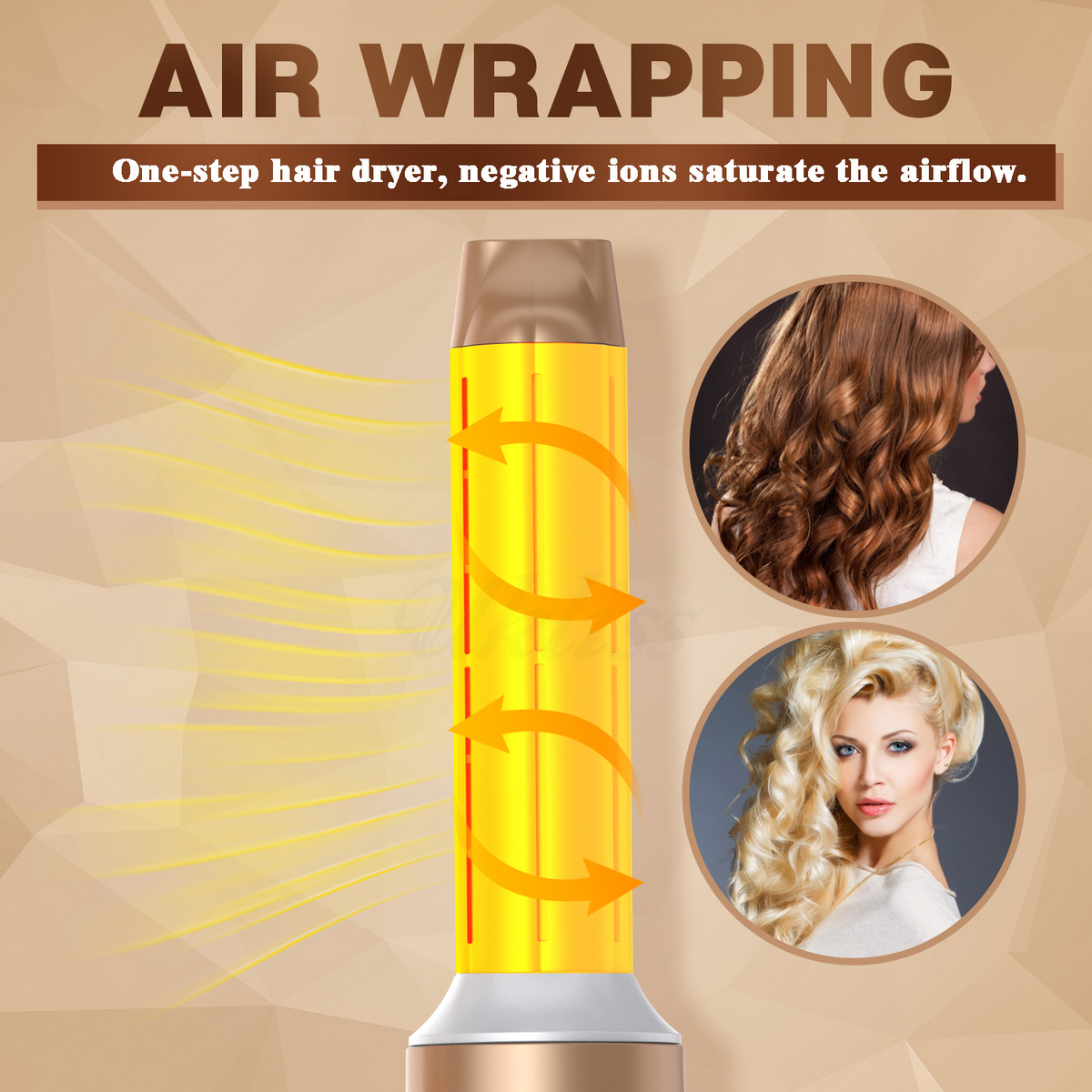 7 in 1 Air Styling Tool with Curling Straightening and Drying Attachments