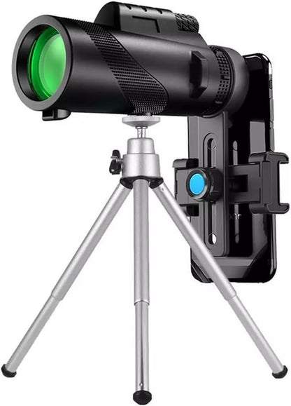 80x100 HD Zoom Monocular Telescope with Phone Adapter