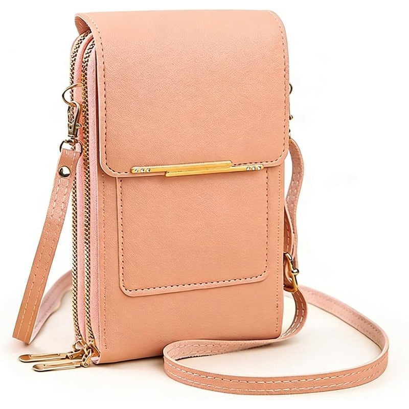 RFID Blocking Crossbody Phone Wallet Waterproof Touchscreen Phone Purse Multi Pocket Travel Bag