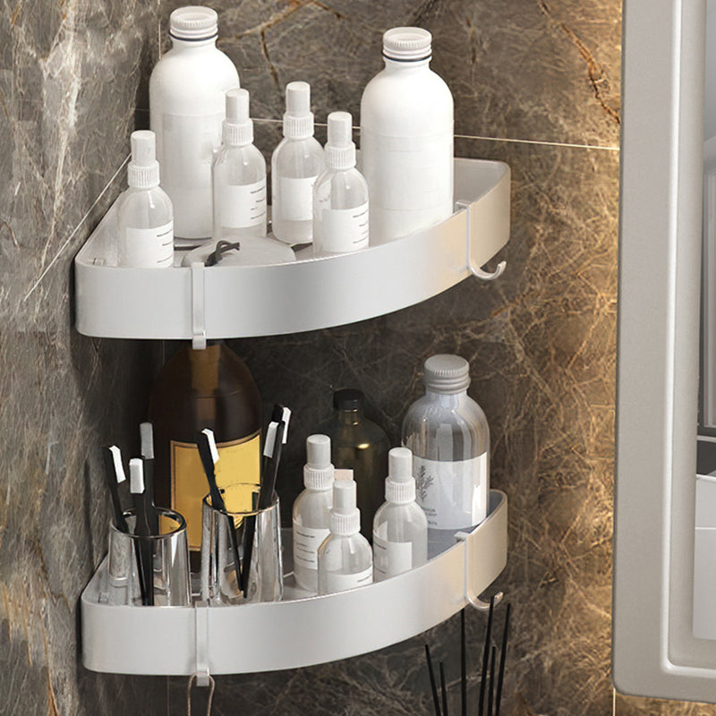 Adhesive Triangle Bathroom Shelf Rust Resistant Metal Storage