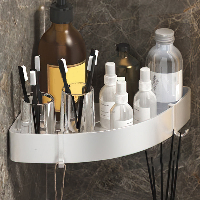Adhesive Triangle Bathroom Shelf Rust Resistant Metal Storage
