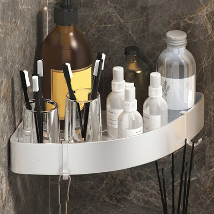 Adhesive Triangle Bathroom Shelf Rust Resistant Metal Storage