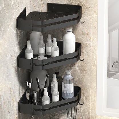 Adhesive Triangle Bathroom Shelf Rust Resistant Metal Storage