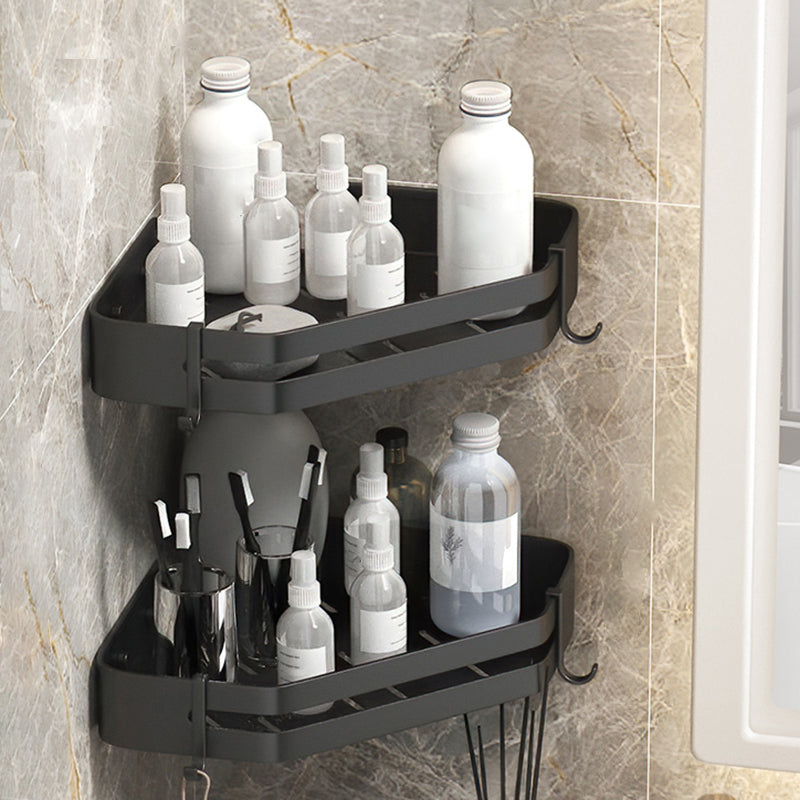 Adhesive Triangle Bathroom Shelf Rust Resistant Metal Storage