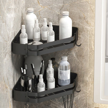 Adhesive Triangle Bathroom Shelf Rust Resistant Metal Storage