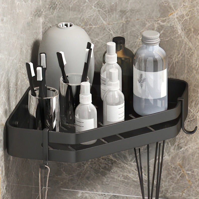 Adhesive Triangle Bathroom Shelf Rust Resistant Metal Storage