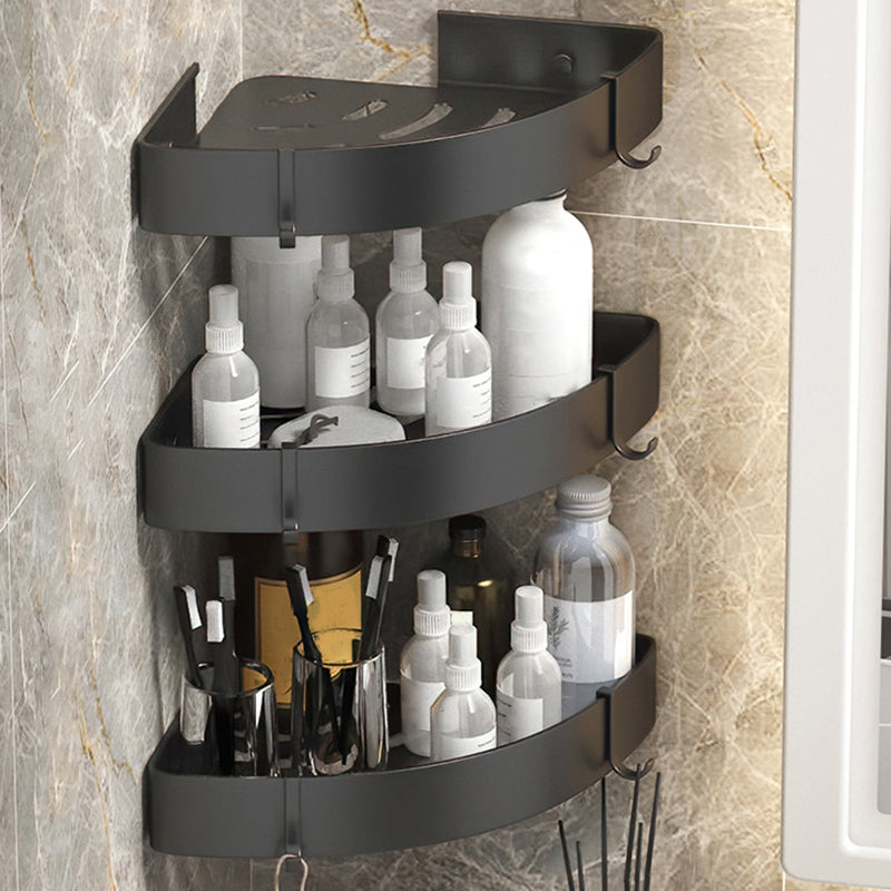 Adhesive Triangle Bathroom Shelf Rust Resistant Metal Storage