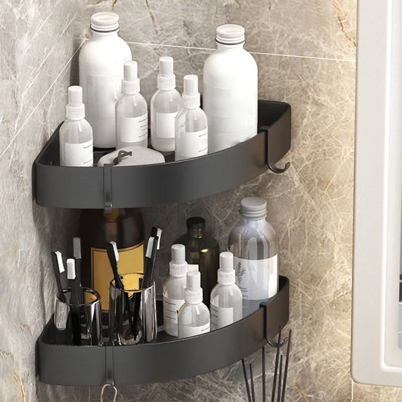 Adhesive Triangle Bathroom Shelf Rust Resistant Metal Storage