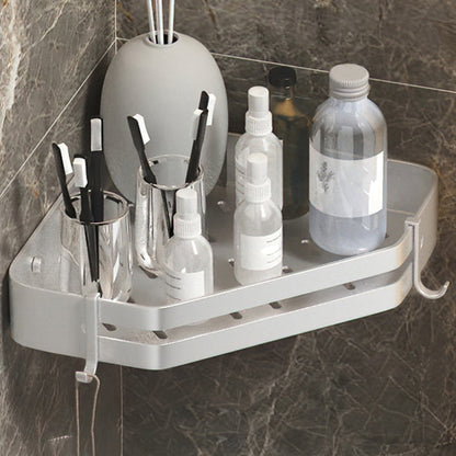 Adhesive Triangle Bathroom Shelf Rust Resistant Metal Storage