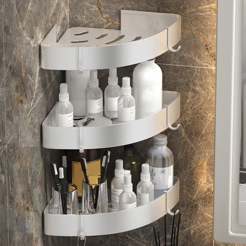 Adhesive Triangle Bathroom Shelf Rust Resistant Metal Storage