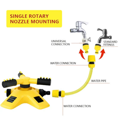 Adjustable 360 Degree Rotating Garden Lawn Sprinkler