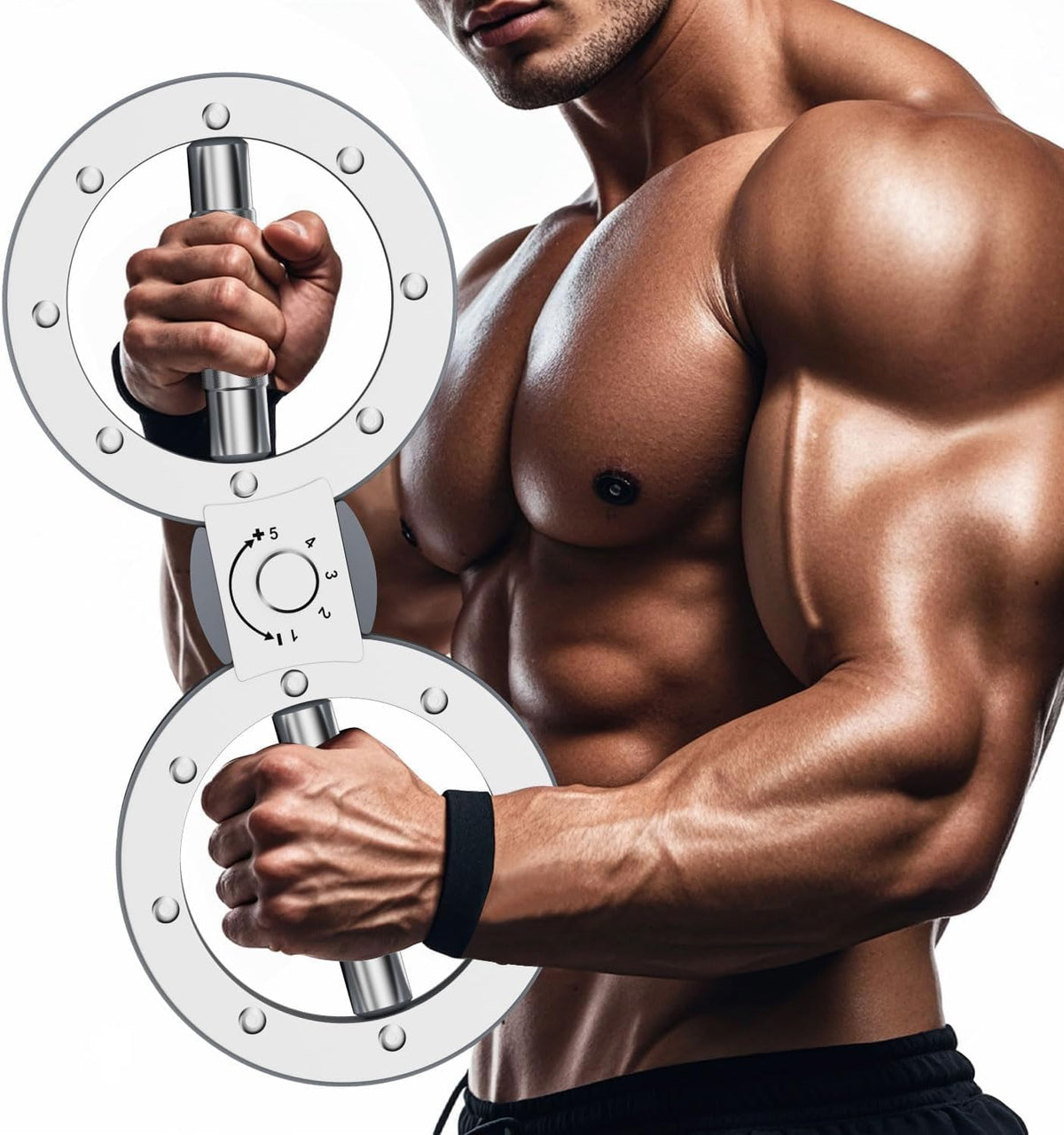 Adjustable Arm Twister Exerciser with 12 lb Resistance and 360 Degree Rotation