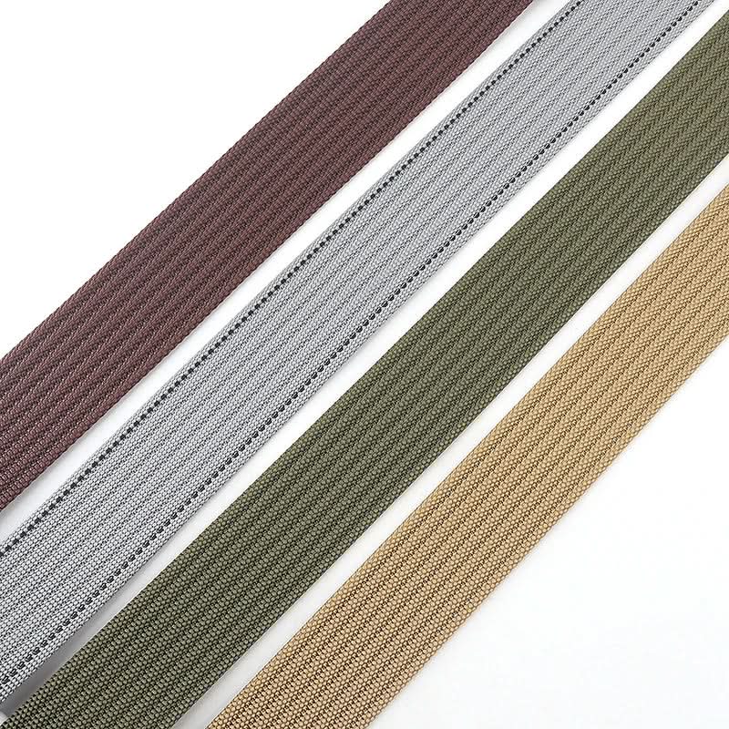 Adjustable Canvas Belt with Double Ring Metal Buckle