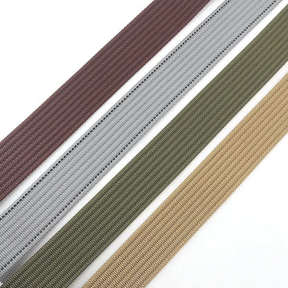 Adjustable Canvas Belt with Double Ring Metal Buckle