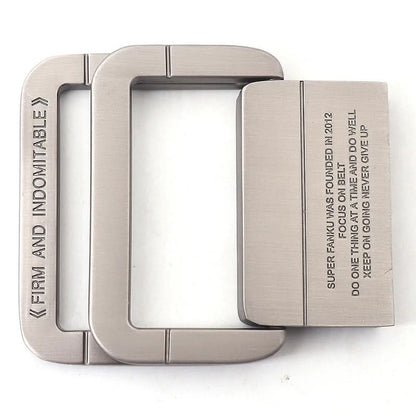 Adjustable Canvas Belt with Double Ring Metal Buckle