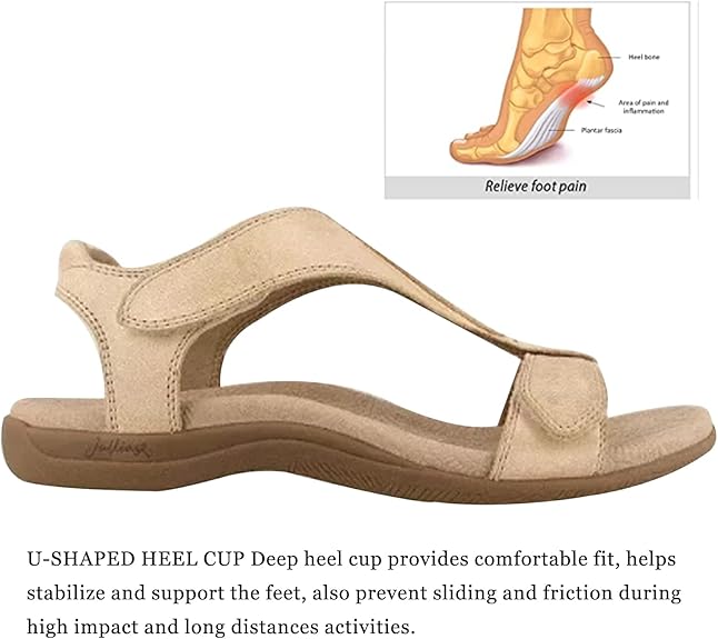 Adjustable Comfort Sandals Memory Foam Footbed