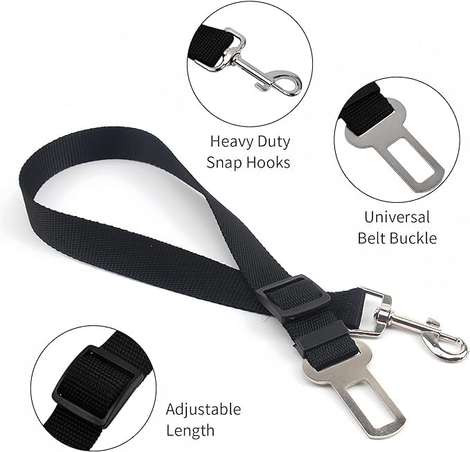 Adjustable Dog Car Seat Belt Tether