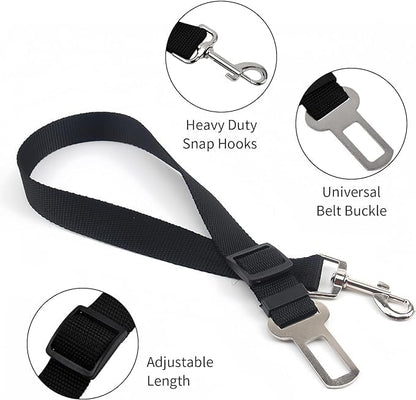 Adjustable Dog Car Seat Belt Tether
