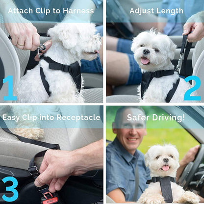 Adjustable Dog Car Seat Belt Tether
